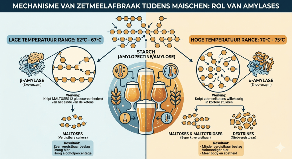 Basiskennis mout: infographic zetmeelafbraak